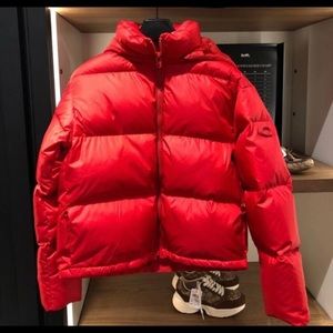red coach coat,like new, large, 10 US